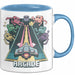Retro Gamer Tasse Geschenkidee für Gaming und Konsolen Fans Blau Trendation