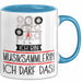 Geschenk für Musiksammlerin Tasse Lustige Geschenkidee Geburtstag Ich Bin Musiksammlerin Ich Darf Das Blau Trendation