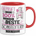 Beste Songtexterin Der Welt Tasse Geschenk für Eine Songtexterin Geprüft Und Sicher Geschenkidee Geburtstag Weihnachten Rot Trendation