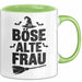 Oma Großmutter Sarkasmus Tasse Becher Geschenk Lustige Geschenkidee Spruch Böse Alte Frau Grün Trendation