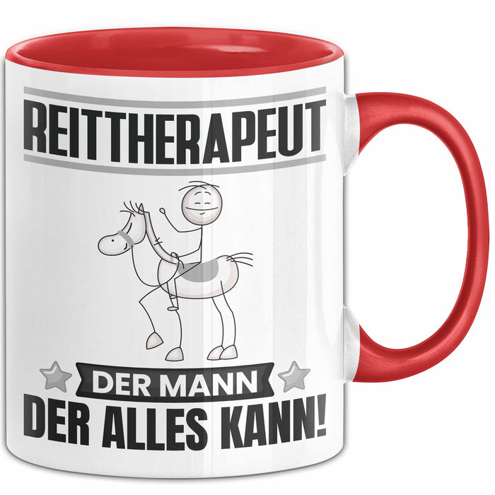 Reittherapeut Tasse Geschenk für Reittherapeut Der Mann Der Alles Kann Geschenkidee zum Geburtstag Rot Trendation