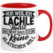 Sarkastischer Spruch Tasse Geschenk für Frauen Nur Weil Ich Lächle Heißt Das Nicht Dass Ich Dir Keine Klatschen Will Kaffee-Becher Rot Trendation