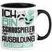 Schauspieler Ausbildung Tasse Geschenk Ich Bin Schauspieler In Der Ausbildung Ich Darf Das Geschenkidee Spruch Schwarz Trendation
