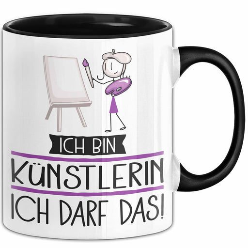 Geschenk für Künstlerin Tasse Lustige Geschenkidee Geburtstag Ich Bin Künstlerin Ich Darf Das Trendation