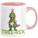 Tree-Rex Dinosaurier Tasse Weihnachten Geschenk Jungs Jungen Weihnachtsbaum T-Rex Rosa Trendation