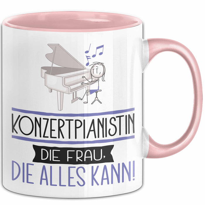 Konzertpianistin Geschenk Tasse Becher Die Frau Die Allen Kann Geschenkidee für eine Konzertpianistin Lustig Rosa Trendation