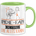 Indie-Fan Geschenk Tasse Becher Die Frau Die Allen Kann Geschenkidee für eine Indie-Fan Lustig Grün Trendation