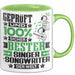Singer-Songwriter Geschenk Lustiger Spruch für Singer-Songwriter Geschenkidee Bester Singer-Songwriter Der Welt Grün Trendation
