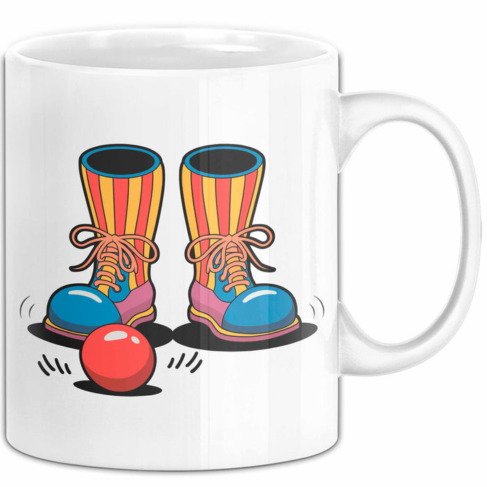 Clown Tasse Geschenkidee für Zirkus und Humorliebhaber Weiß Trendation