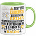 Reitstundenlehrer Geschenk Tasse Lustiger Spruch Erheben Sie Sich Der Reitstundenlehrer Betritt den Raum Grün Trendation