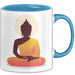 Buddha Zen Buddhismus Yoga Meditation Spirituell Tasse Geschenk Lustige Geschenkidee Spruch Blau Trendation