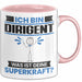Dirigent Tasse Geschenk für Dirigent Geburtstag Lustiger Spruch Kaffee-Becher Was Ist Deine Superkraft Rosa Trendation