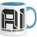 Ai Künstliche Intelligenz Tasse Geschenk Artificial Intelligence Geschenkidee Becher Blau Trendation