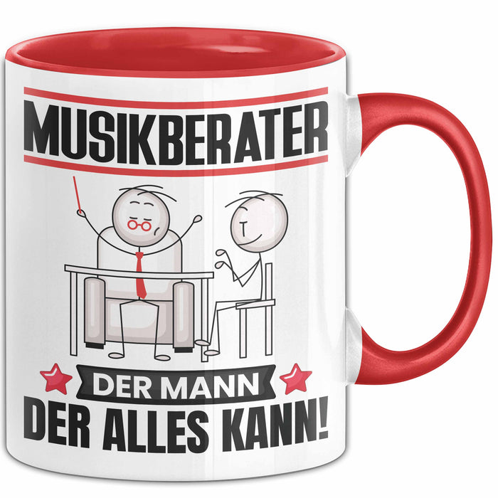 Musikberater Tasse Geschenk für Musikberater Der Mann Der Alles Kann Geschenkidee zum Geburtstag Rot Trendation