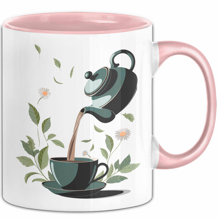 Tee Trinker Tasse Geschenk Lustige Geschenkidee Spruch Für Tee Liebhaber Rosa Trendation