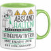 Tierheilpraktikerin Tasse Geschenk Lustig Abstand Halten Hochleistungs-Tierheilpraktikerin Mit Drang Zur Perfektion Bei Der Arbeit Grün Trendation