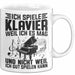 Klavier-Spieler Tasse Geschenk Ich Spiele Klavier Weil Iches Mag Und Nicht Weil Ich Gut Spielen Kann Becher Weiß Trendation