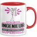 Ingenieur Geschenk Tasse Ich Bin Ingenieur Aber Sag Doch Einfach Superheld Lustige Geschenkdiee für Ingenieur Kaffee-Becher Rot Trendation