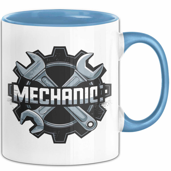 Mechaniker Tasse Geschenkidee Auto Reparatur Profi Lustiger Geschenkidee Lustig Blau Trendation