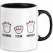 Katzen Tierliebhaber Tasse Geschenk Lustige Geschenkidee Spruch Schere Stein Papier Schwarz Trendation