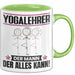 Yogalehrer Tasse Geschenk für Yogalehrer Der Mann Der Alles Kann Geschenkidee zum Geburtstag Grün Trendation