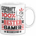 Gamer Geschenk Lustiger Spruch für Gamer Geschenkidee Bester Gamer Der Welt Weiß Trendation
