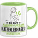 Katzenliebhaber Geschenk Tasse So Gut Kann Nur Ein Katzenliebhaber Aussehen Geschenkidee Kaffee-Becher Grün Trendation