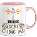 Geschenk für Vogelschützerin Tasse Lustige Geschenkidee Geburtstag Ich Bin Vogelschützerin Ich Darf Das Rosa Trendation