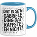 Gabriele Tasse Geschenk Dat Is So'n Gabriele Ding Dat Raffste Eh Nicht Geschenkidee Becher mit Name Blau Trendation