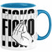 Italiener Geschenk Tasse Ficko Italienische Handbewegeung Kaffee-Becher Blau Trendation