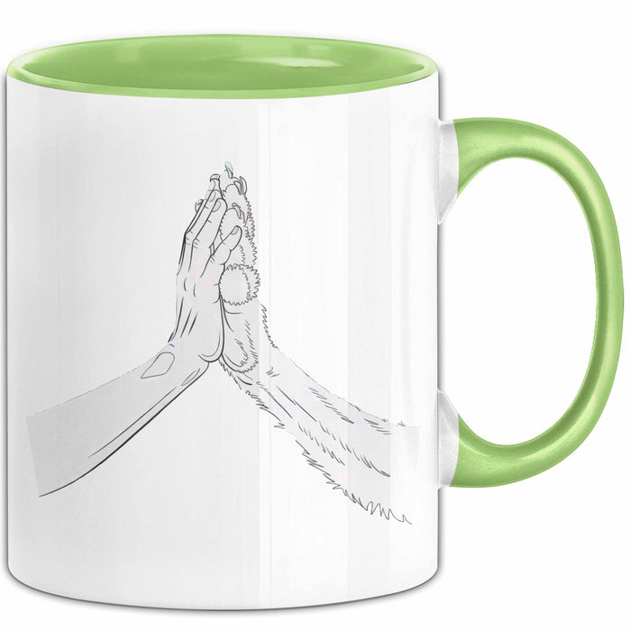 Hund Tierliebhaber Tasse Geschenk Lustige Geschenkidee Spruch Grün Trendation