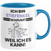 Stiefenkel Geschenk Tasse Lustiger Spruch Ich Bin Stiefenkel Warum Weil Ich Es Kann Geschenkidee Bester Stiefenkel Geburtstag Kaffee-Becher Blau Trendation