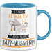 Jazz-Musikerin Tasse Geschenk Becher Stark Attraktiv Furchtlos Jazz-Musikerin Lustige Geschenkidee Blau Trendation