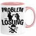 Backen Tasse Geschenk für Bäcker Männer Geschenkidee Problem und Lösung Backen Kochen Rosa Trendation