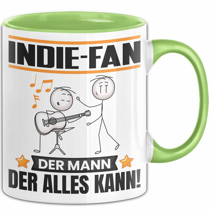 Indie-Fan Tasse Geschenk für Indie-Fan Der Mann Der Alles Kann Geschenkidee zum Geburtstag Grün Trendation