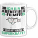 Abenteuerfilmer Tasse Geschenk für Abenteuerfilmer Geburtstag Lustiger Spruch Kaffee-Becher Was Ist Deine Superkraft Weiß Trendation