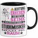 Studiomusiker Geschenk Tasse Lustiger Spruch Erheben Sie Sich Der Studiomusiker Betritt den Raum Schwarz Trendation