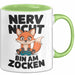 Fuchs Tierliebhaber Tasse Geschenk Lustige Geschenkidee Spruch Nerv Nicht Bin Am Zocken Grün Trendation