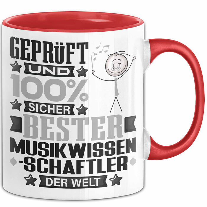 Musikwissenschaftler Geschenk Lustiger Spruch für Musikwissenschaftler Geschenkidee Bester Musikwissenschaftler Der Welt Rot Trendation