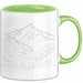 Minimalist Tasse Geschenkidee Liebhaber des einfachen Lebens Grün Trendation