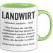 Bauer Sarkastisch Sarkasmus Tasse Geschenk Lustige Geschenkidee Spruch Landwirt Definition Grün Trendation