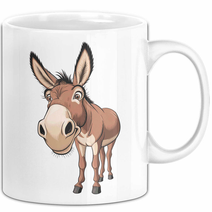Eselbauer Esel Tier Gesicht Tasse Geschenk Lustige Geschenkidee Spruch Weiß Trendation
