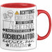 Kochbuchautor Geschenk Tasse Lustiger Spruch Erheben Sie Sich Der Kochbuchautor Betritt den Raum Rot Trendation