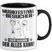 Musikfestival-Besucher Tasse Geschenk für Musikfestival-Besucher Der Mann Der Alles Kann Geschenkidee zum Geburtstag Schwarz Trendation