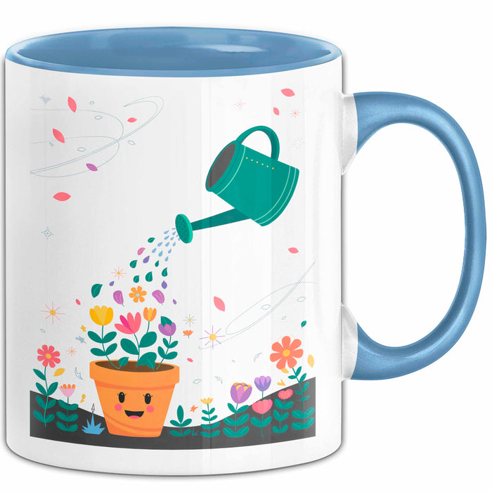 Gärtner Tasse Geschenk Lustige Geschenkidee Spruch Für Pflanzen Liebhaber Blau Trendation