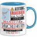 Tauchlehrerin Tasse Geschenk Lustiger Spruch Bitte Erheben Sie Sich Seine Majestät Die Tauchlehrerin Betritt Den Raum Blau Trendation