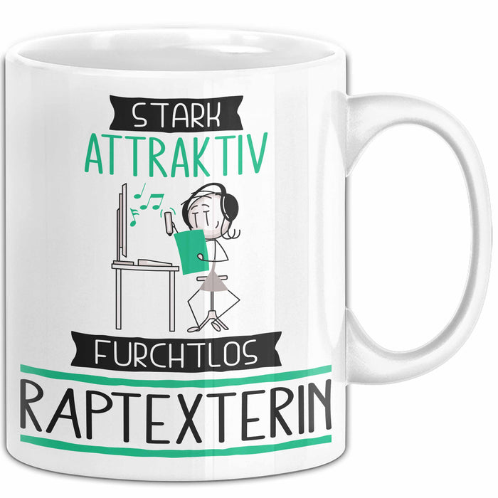 Raptexterin Tasse Geschenk Becher Stark Attraktiv Furchtlos Raptexterin Lustige Geschenkidee Weiß Trendation