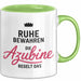 Büroarbeit Kollege Tasse Geschenk Lustige Geschenkidee Spruch Ruhe Bewahren Die Azubine Regelt Das Grün Trendation
