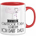 Geschenk für Outdoor-Yoga-Lehrerin Tasse Lustige Geschenkidee Geburtstag Ich Bin Outdoor-Yoga-Lehrerin Ich Darf Das Rot Trendation