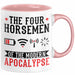 Lustige Tasse Geschenk The Four Horsemen Of The Modern Apocalypse Geschenkidee Gaming Gamer Jungs Rosa Trendation